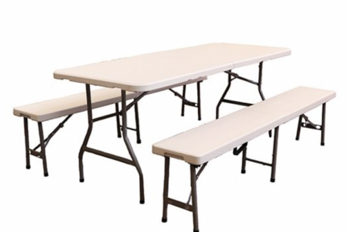 Party Set Tafel en 2 Banken