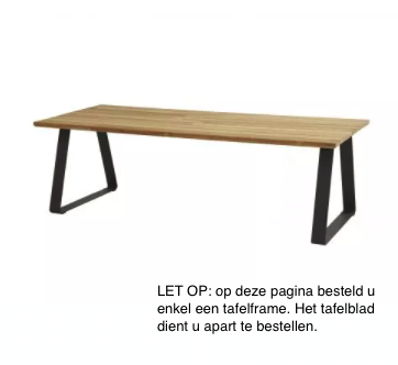 Taste 4SO Basso tafelframe H70 cm - antraciet