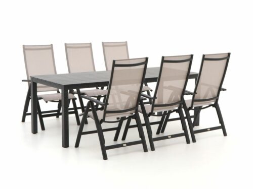 Bellagio Avenza/Menzano 220cm dining tuinset 7-delig verstelbaar - Laagste prijsgarantie!