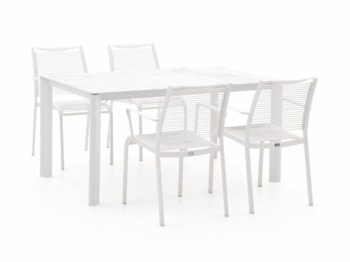 Apple Bee Hawaii/Isolo 150cm dining tuinset 5-delig stapelbaar - Laagste prijsgarantie!