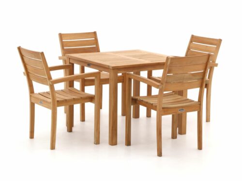 Sunyard Liverpool 90cm dining tuinset 5-delig stapelbaar - Laagste prijsgarantie!