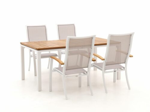 Bellagio Lugo/Linosa 180cm dining tuinset 5-delig stapelbaar - Laagste prijsgarantie!