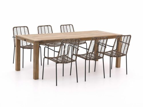 Manifesto Mussa/ROUGH-S 220cm dining tuinset 7-delig - Laagste prijsgarantie!