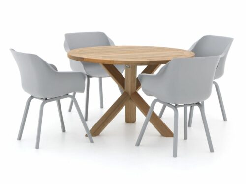 Hartman Sophie Element/ROUGH-Y Ø 120cm dining tuinset 5-delig - Laagste prijsgarantie!