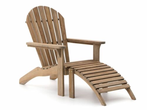 ROUGH-S Adirondack lounge tuinstoel met voetenbank - Laagste prijsgarantie!