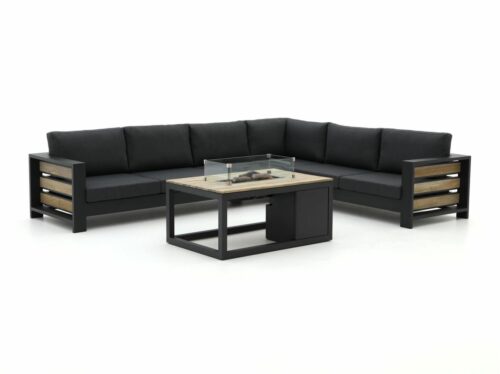 Bellagio Avolo/Cosiraw 120cm hoek loungeset met vuurtafel 3-delig rechts - Laagste prijsgarantie!
