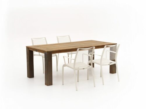 Apple Bee Hawaii/ROUGH-X 200cm dining tuinset 5-delig stapelbaar - Laagste prijsgarantie!