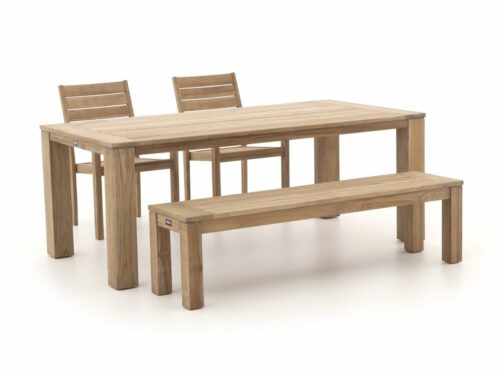 ROUGH-S/ROUGH-X 200cm dining tuinset 4-delig stapelbaar - Laagste prijsgarantie!