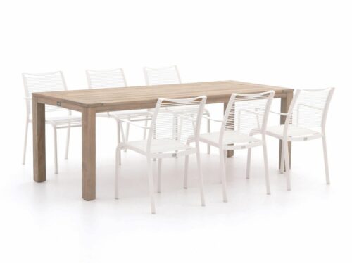 Apple Bee Hawaii/ROUGH-S 220cm dining tuinset 7-delig stapelbaar - Laagste prijsgarantie!