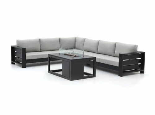 Bellagio Avolo/Cosiraw 120cm hoek loungeset met vuurtafel 3-delig links - Laagste prijsgarantie!