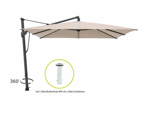 Glatz Sombrano S+ Easy zweefparasol 300x300cm - Laagste prijsgarantie!