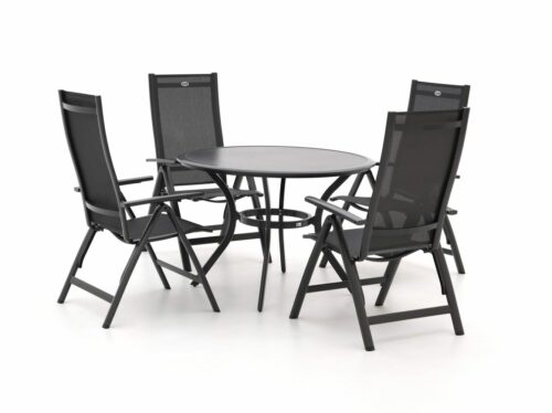 Hartman Troy/Follo ø 90cm dining tuinset 5-delig verstelbaar - Laagste prijsgarantie!