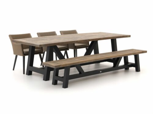 Manifesto Matese/Bresimo 260cm dining tuinset met bank 5-delig - Laagste prijsgarantie!