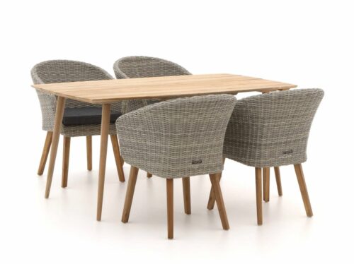 Intenso Tropea/ROUGH-K 160cm dining tuinset 5-delig - Laagste prijsgarantie!