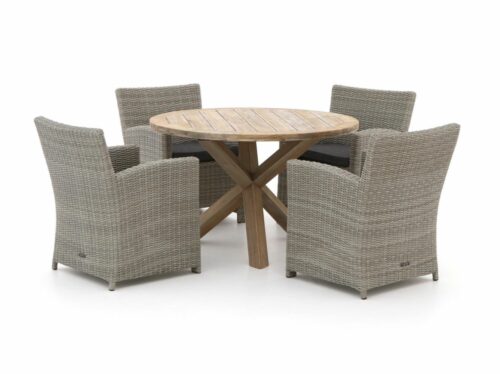 Intenso Fellini/ROUGH-Y Ø 120cm dining tuinset 5-delig - Laagste prijsgarantie!