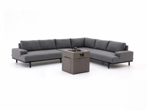 Hartman Lucas/Cosibrixx 60cm hoek loungeset met vuurtafel 4-delig - Laagste prijsgarantie!