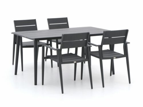 Bellagio Fondo/Sora 160cm dining tuinset 5-delig stapelbaar - Laagste prijsgarantie!