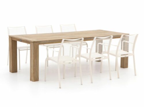 Apple Bee Hawaii/ROUGH-X 240cm dining tuinset 7-delig stapelbaar - Laagste prijsgarantie!