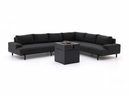 Hartman Lucas/Cosibrixx 60cm hoek loungeset met vuurtafel 4-delig - Laagste prijsgarantie!