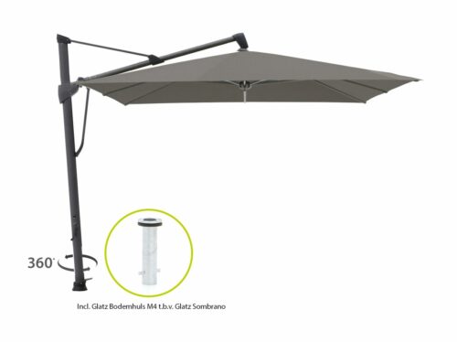 Glatz Sombrano S+ zweefparasol 300x300cm - Laagste prijsgarantie!
