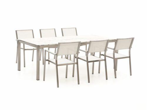 Bernstein Freiburg 220cm dining tuinset 7-delige stapelbaar - Laagste prijsgarantie!