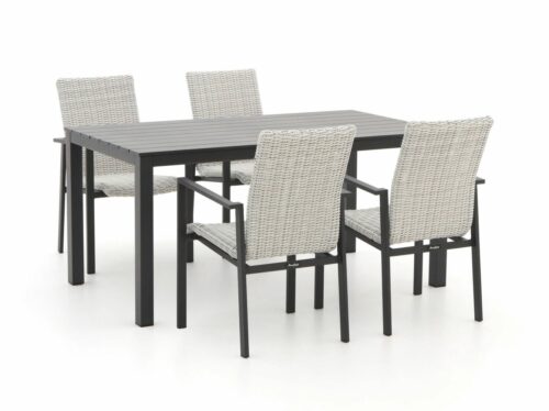 Manifesto Villongo/Menzano 160cm dining tuinset 5-delig stapelbaar - Laagste prijsgarantie!