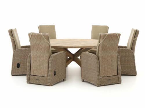 Intenso Umbria/ROUGH-Y Ø 180cm dining tuinset 7-delig verstelbaar - Laagste prijsgarantie!