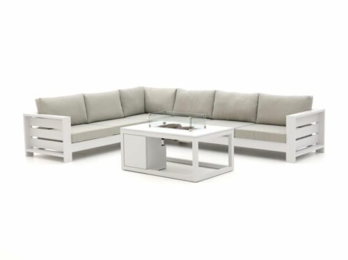 Bellagio Avolo/Cosiraw 120cm hoek loungeset met vuurtafel 3-delig links - Laagste prijsgarantie!