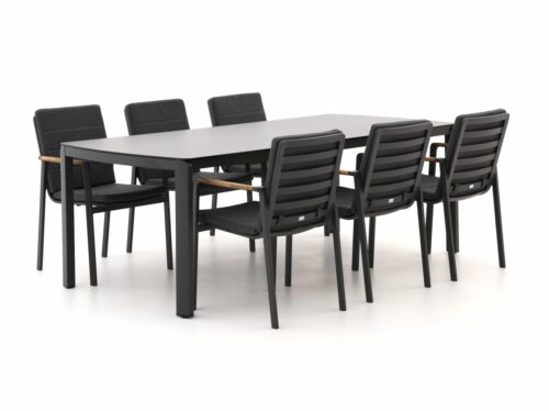 Bellagio Ciane 220cm dining tuinset 7-delig stapelbaar - Laagste prijsgarantie!