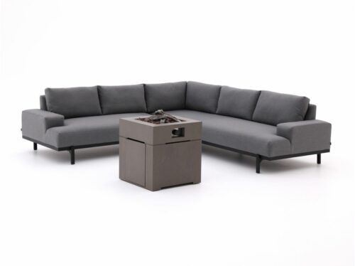 Hartman Lucas/Cosibrixx 60cm hoek loungeset met vuurtafel 3-delig - Laagste prijsgarantie!