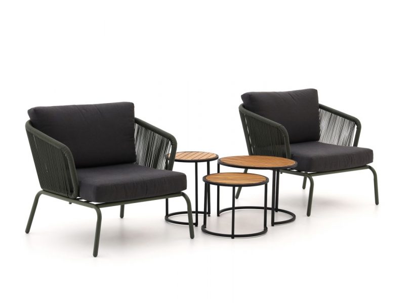 Forza Nuro/Mosi lounge balkonset 5-delig - Laagste prijsgarantie!