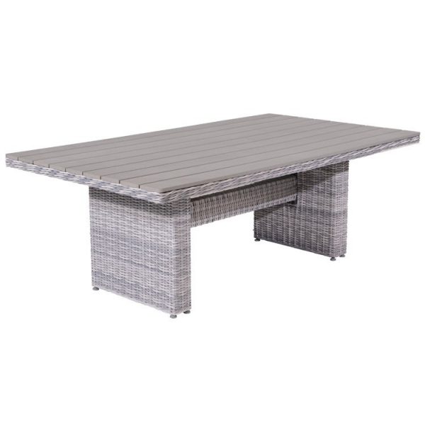 Garden Impressions Tennesee lounge dining tuintafel 180x100 cm - grijs