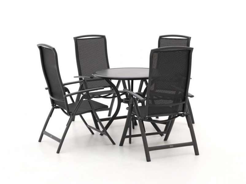 R&S Design Capri/Follo ø 90cm dining tuinset 5-delig verstelbaar - Laagste prijsgarantie!