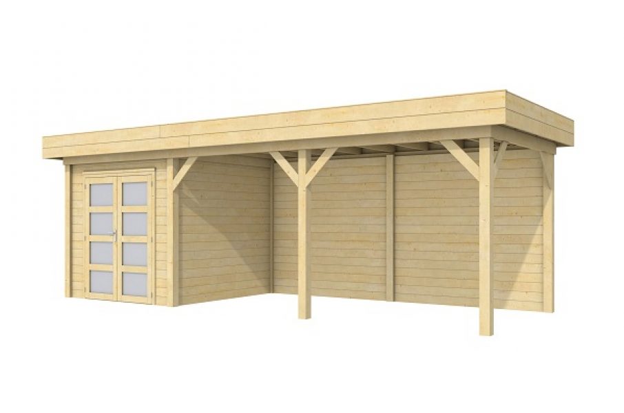 Blokhut Kolibri 250x250 cm + luifel 500 cm