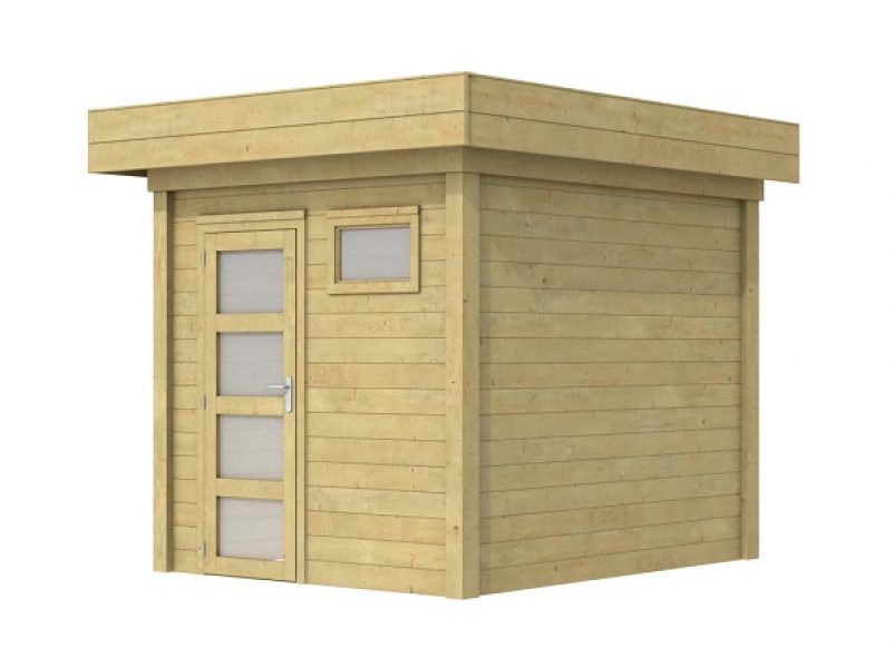 Blokhut Kuifmees 250x250 cm - Geïmpregneerd