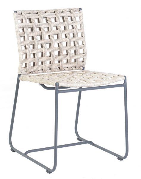 Dean stoel zonder armleuning white shell