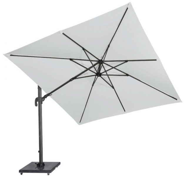 Zweefparasol kantelfunctie wit 300x300 cm Solarflex Platinum