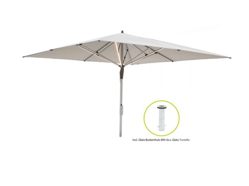 Glatz Fortello LED parasol 400x400cm - Laagste prijsgarantie!