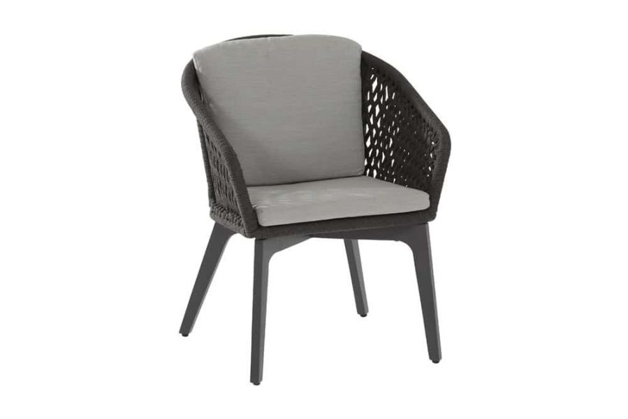 4 Seasons Outdoor Belize diningstoel RVS - antraciet