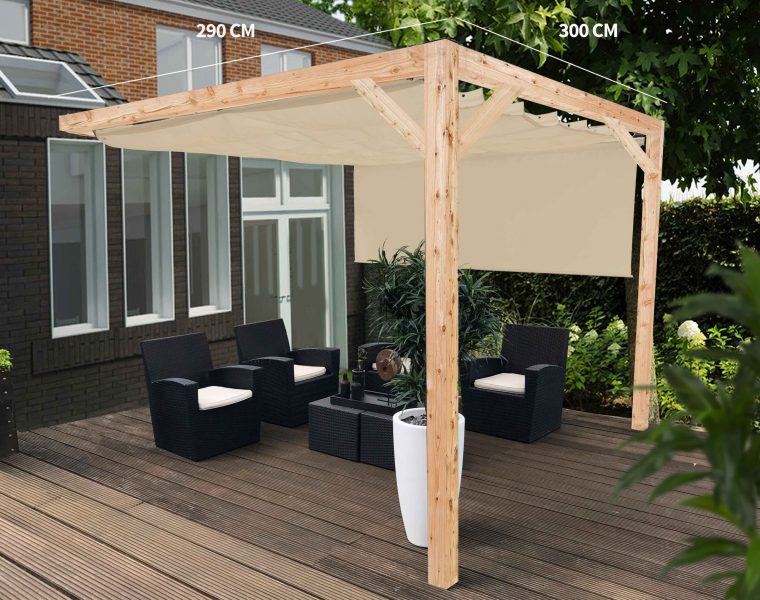 Nesling pergola Douglas wall 2 309x317