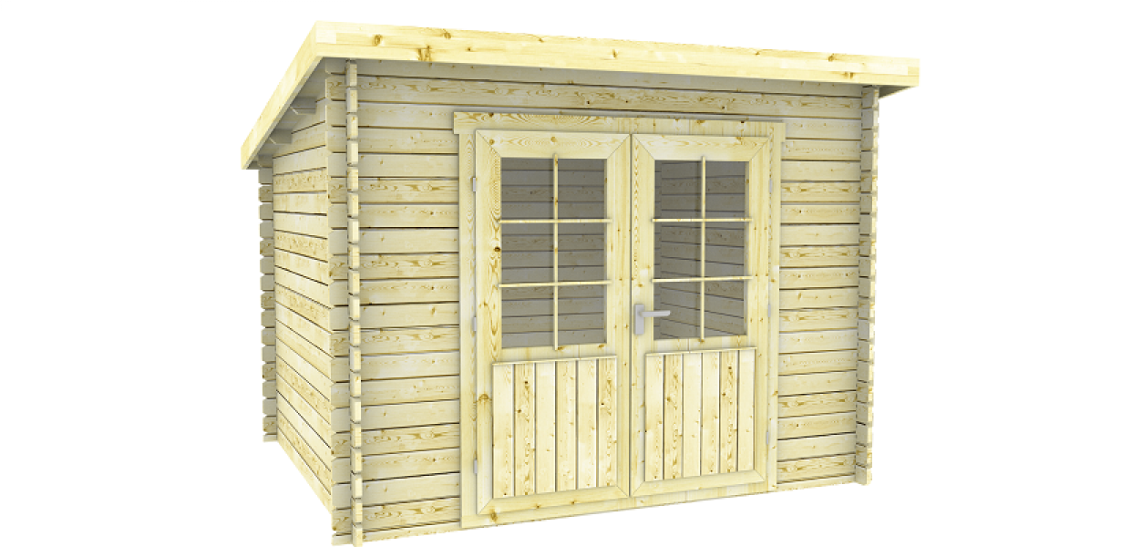 Blokhut 3030L 300x300 cm - gecoat