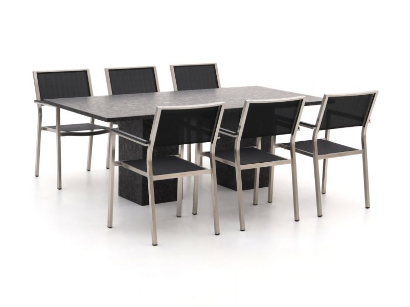 Bernstein Freiburg 200cm dining tuinset 7-delig stapelbaar - Laagste prijsgarantie!