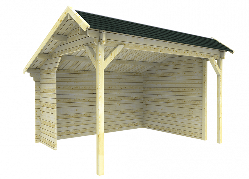 Kapschuur 3832 - 380x320x282 cm - geïmpregneerd