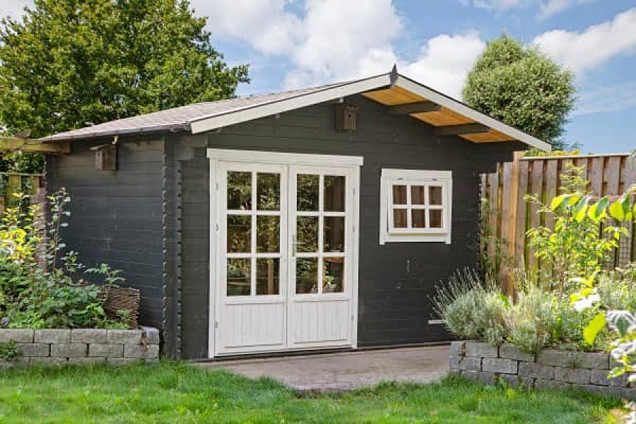 Blokhut Ingmar 380x300 cm + luifel 80 cm - geïmpregneerd