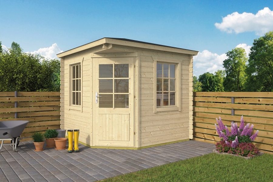 Blokhut Jos 250x250 cm - groen geïmpregneerd