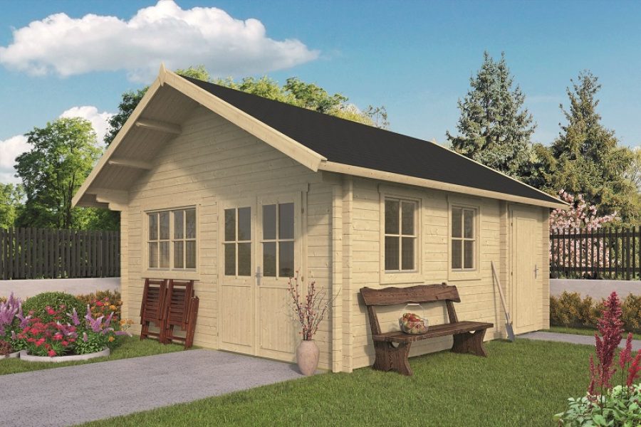 Blokhut Berlijn incl. verdiepingsvloer 490x530 cm - geïmpregneerd