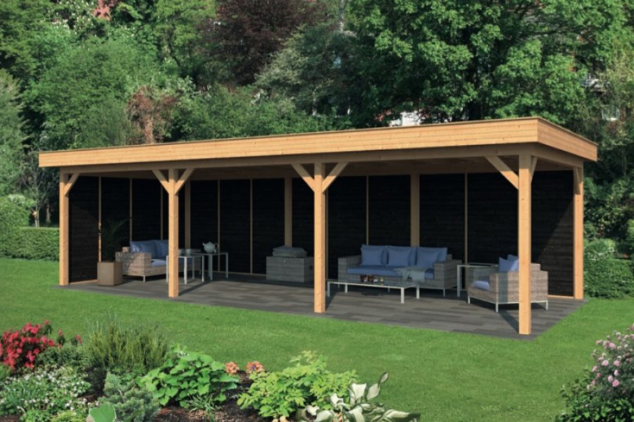 Lariks/Douglas Overkapping Oslo L type 6 blank 690x380 cm