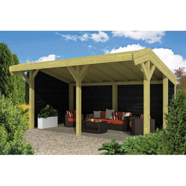 Kapschuur Doe-het-zelf (DHZ) Tongeren 600x390 cm - zwarte wanden