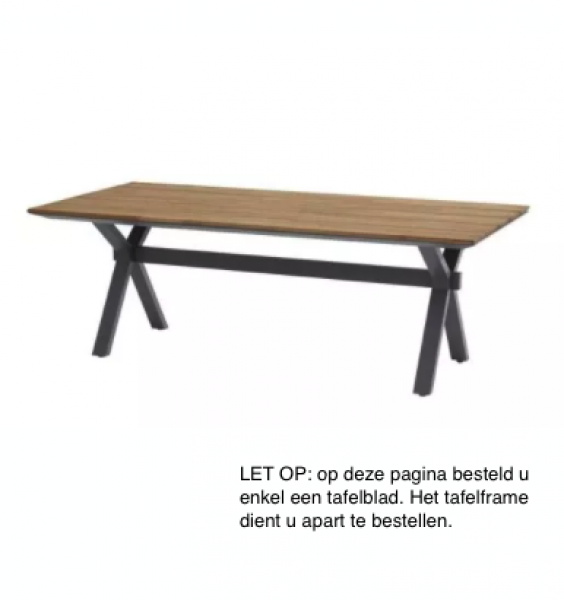 4 Seasons Outdoor Goa tafelblad 280x95 cm - teak