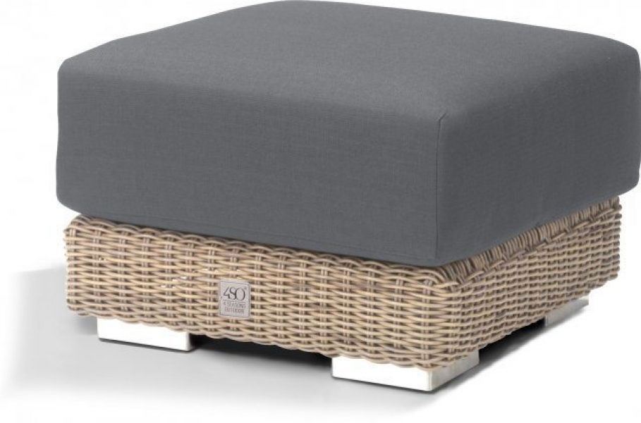 4 Seasons Outdoor Kingston voetenbank met kussen - Pure